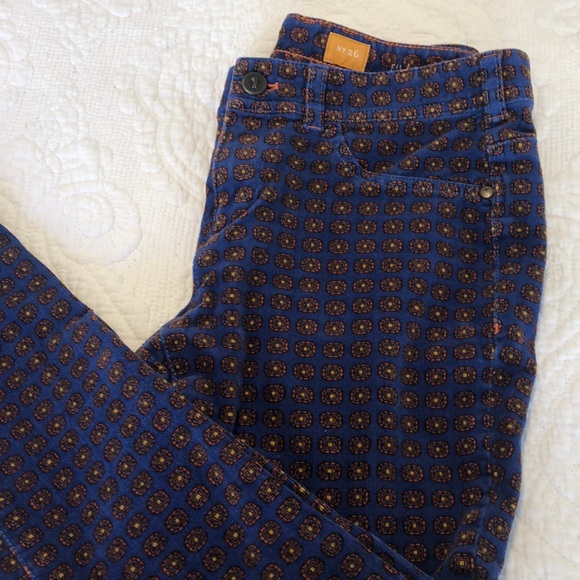 Anthro Pilcro & the Letterpress Serif Blue Cord 26 - Picture 2 of 3